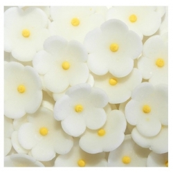 Kwiat cukrowy dekoracja tort urodziny biały 10x